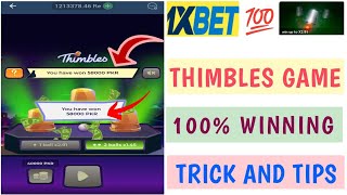 quot1xbet Thimbles Game New Updatequot 🚀50000 Winning Tricks And Tips 💰 [upl. by Honig]