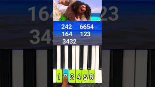 Moana Youre Welcome Piano Tutorial piano shorts lesson [upl. by Ahsyad]