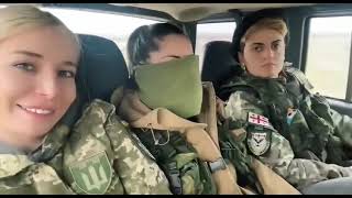 Women from the Georgian Legion in Ukraine [upl. by Ahsimot]