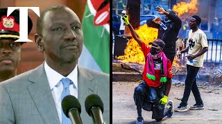 Kenyas president claims quotcriminalsquot infiltrated protests [upl. by Ariahay]