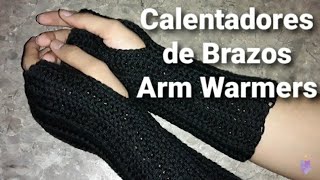 Faciles Calentadores de Brazos  Easy Arm Warmers  Crochet Tutorial CC Auto Translate English [upl. by Aday]