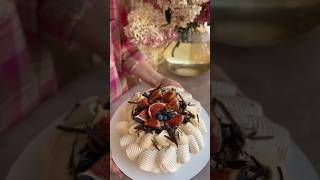 How we made this amazing Pavlova I wrote in the pinned comment 💕 pavlova [upl. by Frydman363]