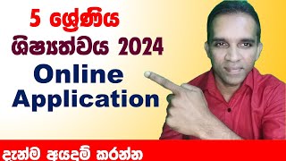 5 ශිෂ්‍යත්වය 2024 අයදුම්පත් scholarship grade 5 online application 2024  onlineexamsgovlkeic [upl. by Karly]