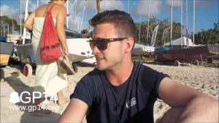 2016 GP14 Worldchamionships Day 1 Interview with Kevin Martyn [upl. by Ennayelsel]