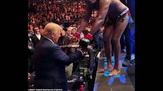 Presidentelect Donald Trump received a warm welcome from UFC Heavyweight Champion Jon Jones [upl. by Ridgley]