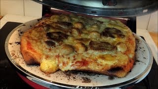 Pizza in a pizza maker with tomato sauce cheese fillet of pork mushrooms amp béarnaise sauce [upl. by Beasley]