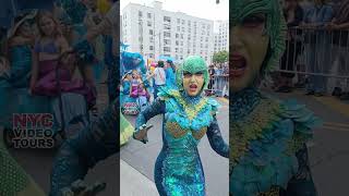 Amazing costumes and performers of the Mermaid Parade at Coney Island Shorts [upl. by Nylyoj278]