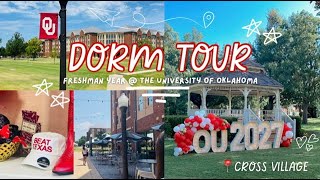 📦 DORM TOUR  the university of oklahoma  cross village [upl. by Enellij]