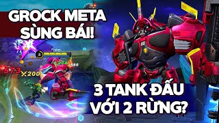 MLBB  GROCK FULL DAME SÙNG BÁI 3 TANKER vs 2 RỪNG AI WIN  Tốp Mỡ [upl. by Haikan]