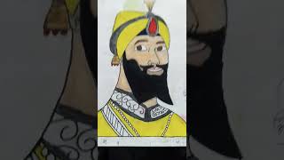 Guru Gobind Singh Ji drawing waheguru ji 🙏🙏🙏 [upl. by Inamik]