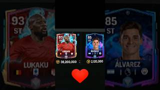 LUKAKU vs ÁLVAREZ FC card comparison 🔥🔥 fifamobile football [upl. by Niwdla]