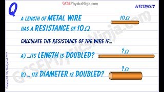 Wire Resistance Calculation  Electricity  Physics GCSE [upl. by Airb]