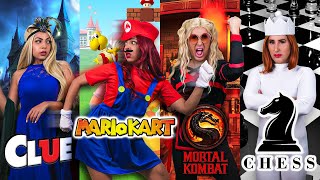 Surviving Every Popular Game CLUE MARIO KART MORTAL KOMBAT [upl. by Attenov]