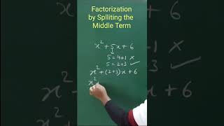 Factorization by Splliting the middle term [upl. by Nodrog]