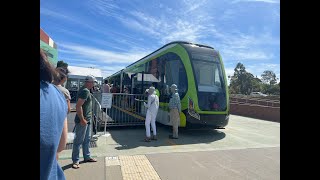 Stirling Trackless Tram  Other things Around Perth [upl. by Neened145]