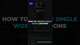 How to create SINGLE WORD Captions 👍 premierepro tutorial kylerholland [upl. by Elianora]