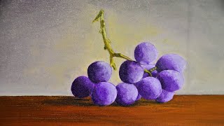 YAĞLI BOYA NATURMORT ÇİZİMİ  Grape oil painting [upl. by Brocklin277]