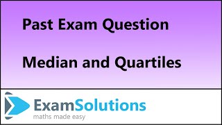 Median and Quartiles  Edexcel S1 January 2008 Q2b  ExamSolutions [upl. by Annaitat552]