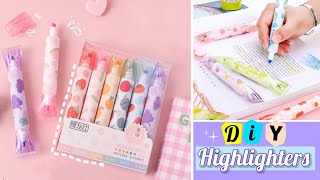 How to make dual tip highlighters  DIY handmade highlighter pen [upl. by Unam]