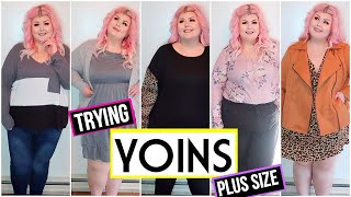 Trying YOINS Plus Size Clothing Haul 🌸  Spring 2020 [upl. by Mas]