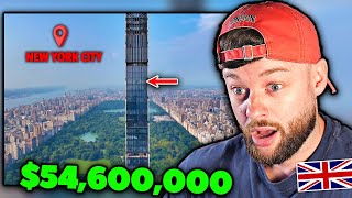 POOR BRITISH GUY Reacts to the most EXPENSIVE PENTHOUSE in NEW YORK CITY [upl. by Oramug339]