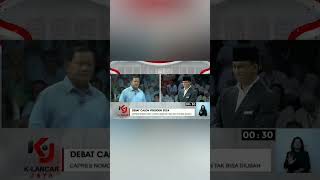 Prabowo Subianto Black blakan di debat Capres sisi 1 Saya tidak tidak punya jabatan [upl. by Lebasile851]