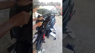 Wrapping Motor Beat Hitam Gloss  blackskotlet viral Skotlait cuttingsticker shorts malingping [upl. by Ahcorb]