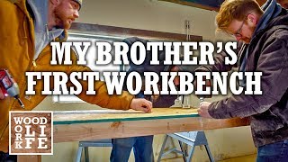 Basic Workbench with my Brothers  Woodworking Builds [upl. by Anned]