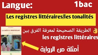 Les registres littérairesles tonalités1bacbaclibre [upl. by Bailar]