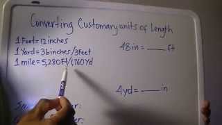 Converting Customary Units of Length [upl. by Divad68]