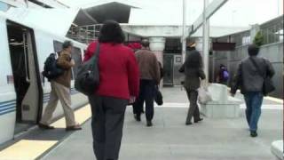 MillbraeCaltrain Station Trains Arriving at Colma BART HD [upl. by Ainnos]