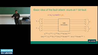 COSIC seminar quotCarry Your Fault A Fault Propagation Attack on SideChannelquot Suparna Kundu [upl. by Koehler342]