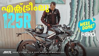 Well Done HERO XTREME 125R review in Malayalam [upl. by Nalra930]