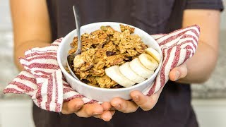 CRUNCHY VEGAN GRANOLA RECIPE  Easy  Healthy [upl. by Anatniuq]