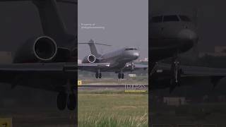 Bombardier Global 6000 Vista Jet Landing Jakarta [upl. by Jenda]