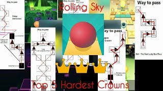 Rolling Sky  Top 5 Hardest Crowns Remake  200 Subscribers and 50000 Views Special [upl. by Powell341]