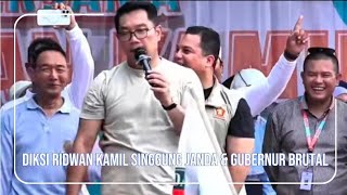 Diksi Ridwan Kamil Singgung Janda amp Basuki quotAhokquot Tjahaya Purnama Gubernur Paling Brutal [upl. by Cianca]