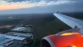 Evening Landing at Berlin Brandenburg Airport  Easyjet Airbus A320 [upl. by Nosde359]