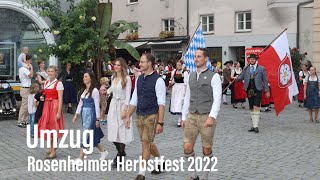 Herbstfest Rosenheim 2022  Festumzug und Einzug auf die Wiesn [upl. by Huckaby]