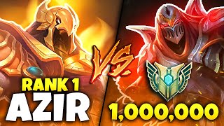 Rank 1 Azir vs 1000000 Mastery Zed HOW TO MID GAP GUIDE [upl. by Sahpec511]