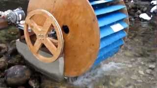 Micro hydro Poncelet waterwheel [upl. by Asabi]