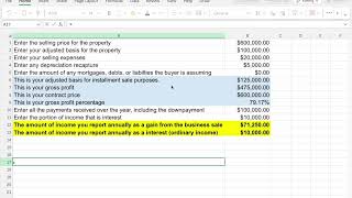 How to Calculate Installment Sale Annual Taxable Income  Calculator with StepbyStep Guide [upl. by Ennoirb]