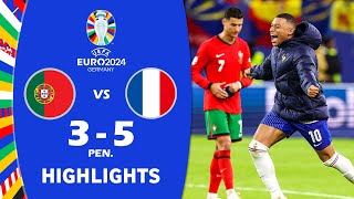 PortogalloFrancia 00 Pen 35 Highlights  Quarti di finale  UEFA Euro 2024 [upl. by Eneiluj305]