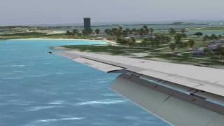 FSX Allegiant MD83 landing at Princess Juliana Airport St Maarten [upl. by Fabria777]