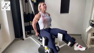 IFBB PRO Modesta Halby glutes amp hammies workout [upl. by Stanislas]