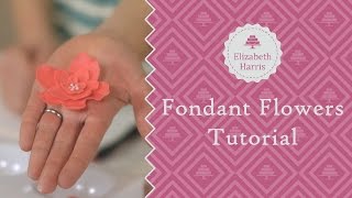 Cake Decorating Tutorial  Easy Fondant Flowers [upl. by Neelloj]