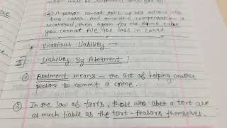 Liability by Abetment Vicarious Liability Tort  5th Sem Part 8 [upl. by Netsoj]