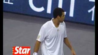 Fiery start for Tsonga [upl. by Ellennaj]