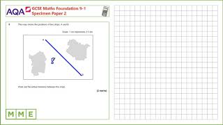 GCSE Maths AQA Foundation Specimen Paper 2  Q5 Scale drawings [upl. by Mara756]