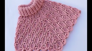 🌿 Descubre El Elegante Poncho en Crochet ¡Dale Vida a tus Proyectos Para todas las Tallas [upl. by Siobhan]